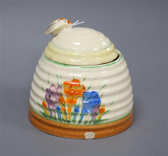 A Clarice Cliff crocus honey pot